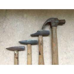 Antiek oud gereedschap Hamer Klauwhamer hamers