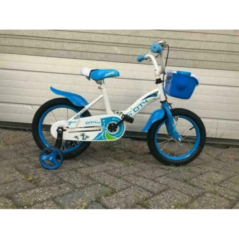 NIEUW City jongensfiets 14 inch met mandje & bidonhouder