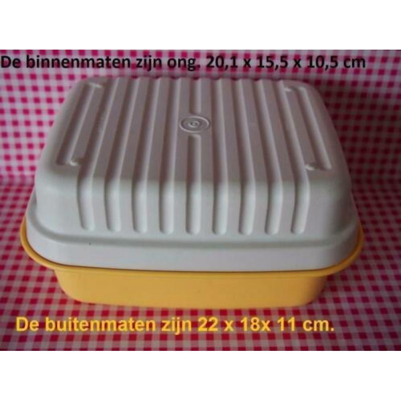 038) Kornuit of kaasdoos, gebruikt; en meer Tupperware