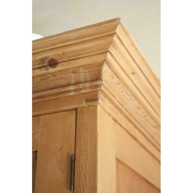 Landelijke antieke grenen 2-deurs kast custom made +bezorgen