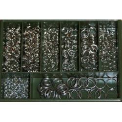 5 Doosjes met Wartels, Speldwartels, Splitringen en Haken