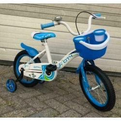 NIEUW City jongensfiets 14 inch met mandje & bidonhouder