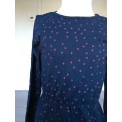 NAME IT jurk donkerblauw / rood mt 128 D21