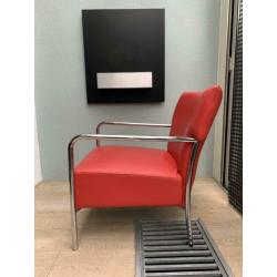 Bert Plantagie Class rood leren design fauteuil