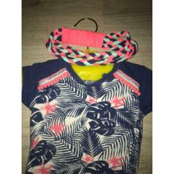 Quapi jurk met legging en bijpassende haarband 86/92