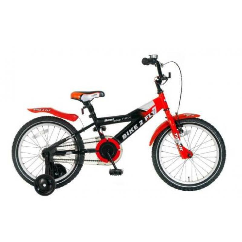 NIEUW City jongensfiets 14 inch met mandje & bidonhouder
