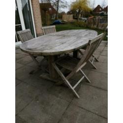 Tuintafel teak (Ovaal 200 x 110 x 74)