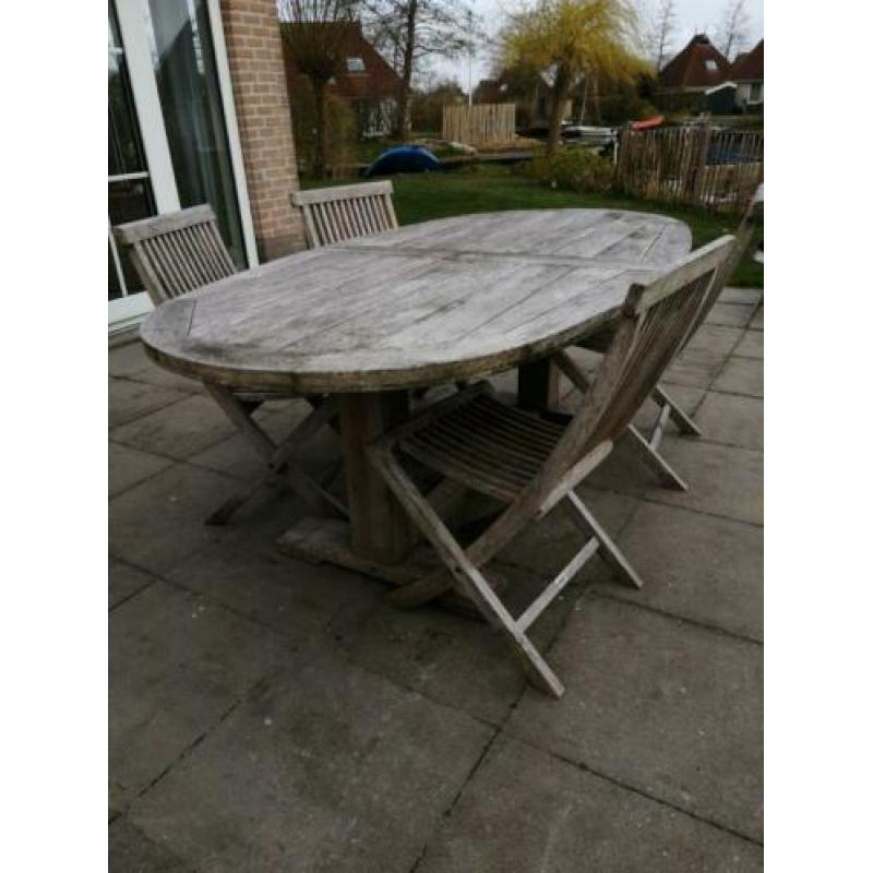 Tuintafel teak (Ovaal 200 x 110 x 74)