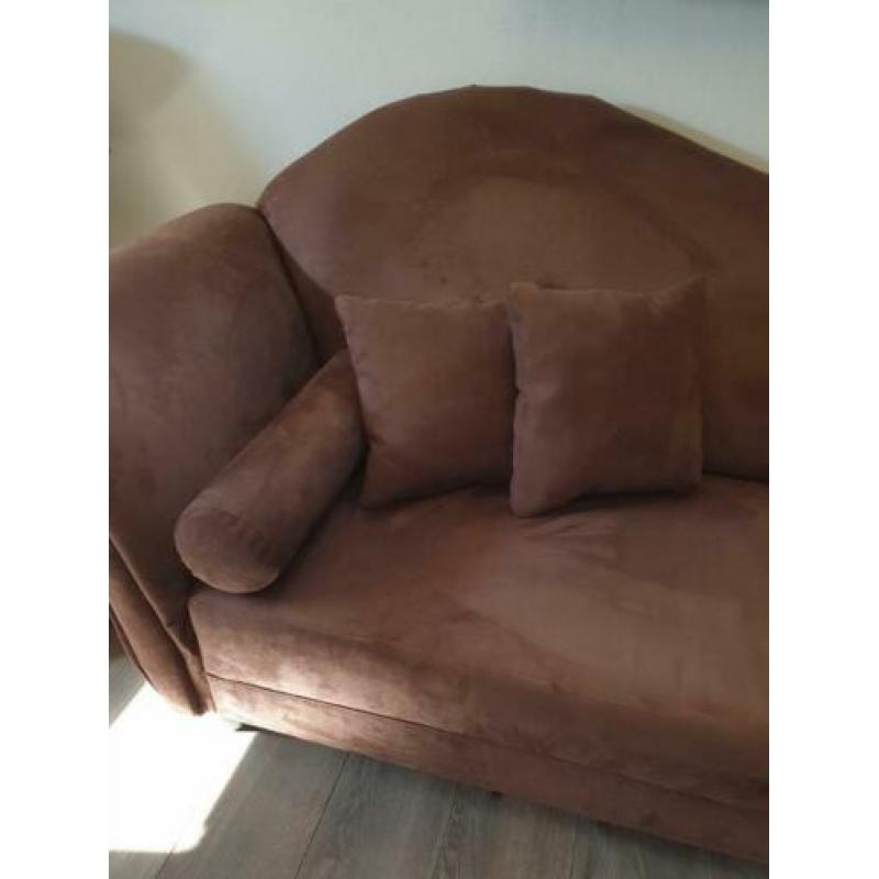 bruine sofa/chaise longue