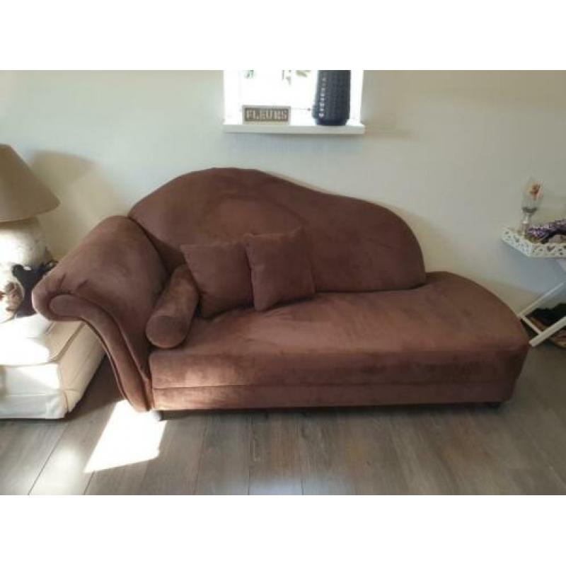 bruine sofa/chaise longue