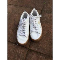 Puma sneakers gympen wit leer mt 37/38