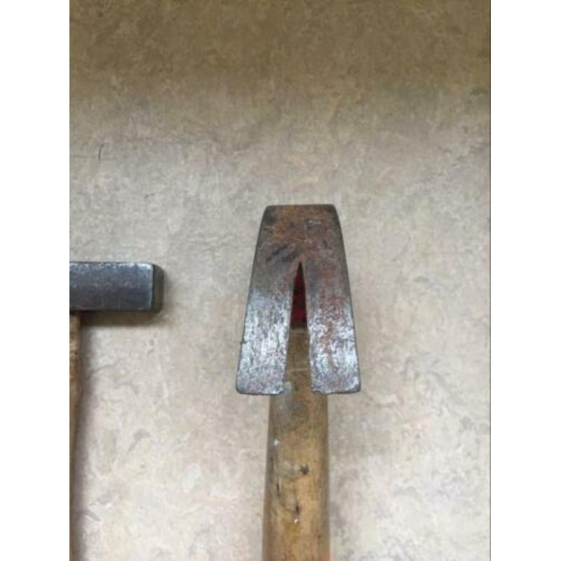 Antiek oud gereedschap Hamer Klauwhamer hamers
