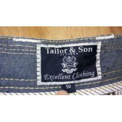Tailor&Son short maat 50 sportieve ruit
