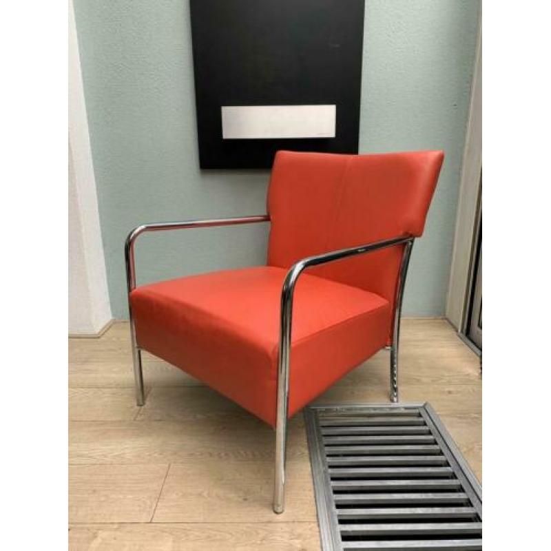 Bert Plantagie Class rood leren design fauteuil