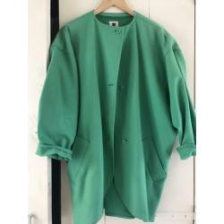 Ungaro - prachtige vintage mintgroen zomerwollen jas