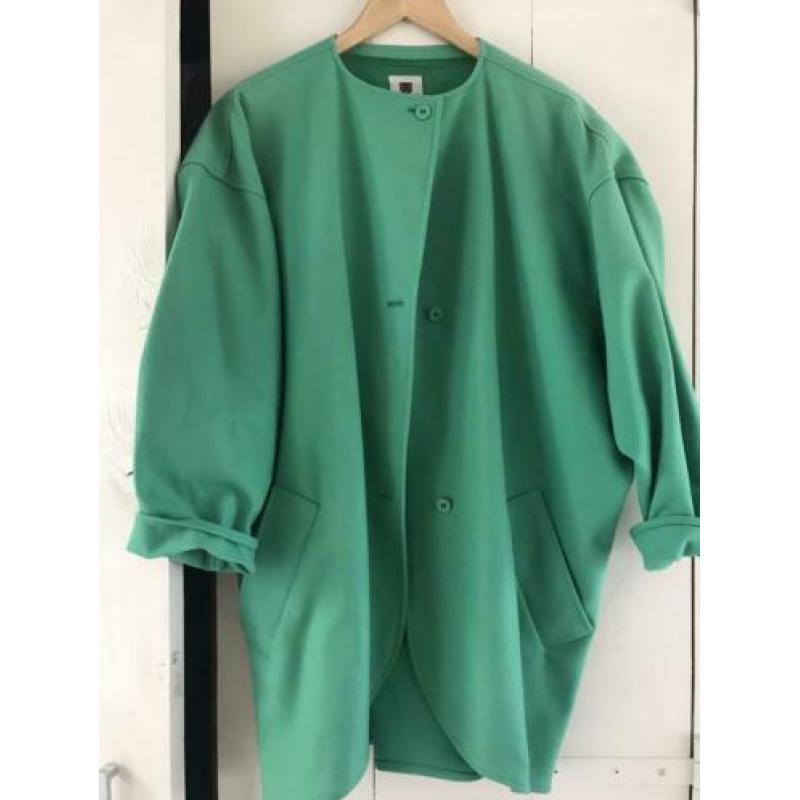 Ungaro - prachtige vintage mintgroen zomerwollen jas