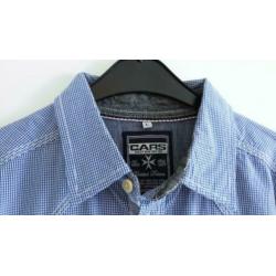 CARS blauw-wit geruite blouse maat L met details