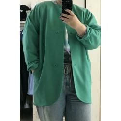 Ungaro - prachtige vintage mintgroen zomerwollen jas