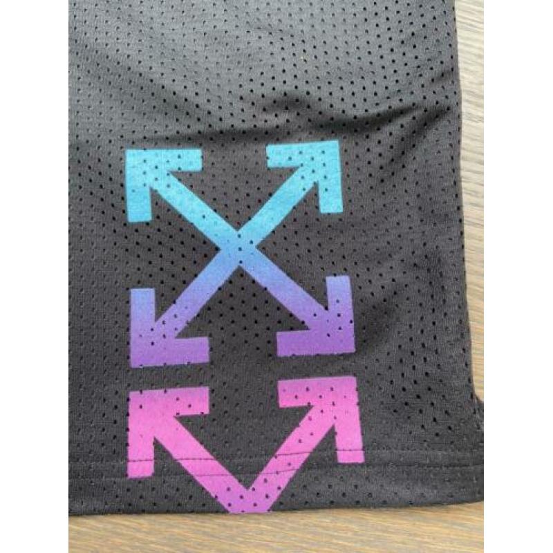 OFF-WHITE gradient mesh short
