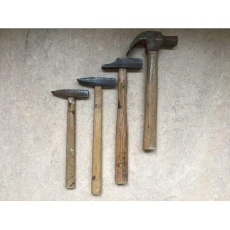 Antiek oud gereedschap Hamer Klauwhamer hamers