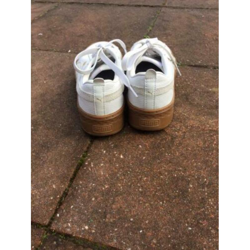 Puma sneakers gympen wit leer mt 37/38