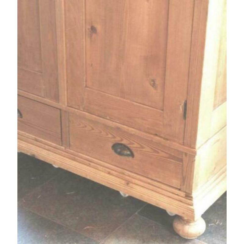 Landelijke antieke grenen 2-deurs kast custom made +bezorgen