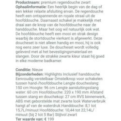 Splinternieuwe regendouche set mat zwart