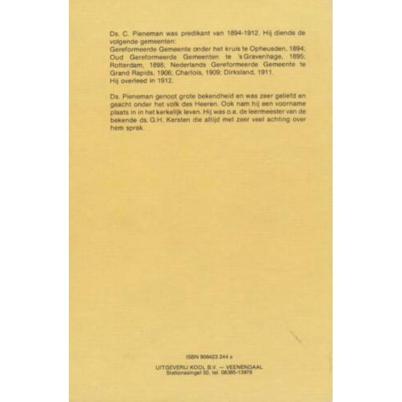 Ds.C.Pieneman - LEVEN EN WERK
