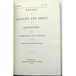 Insanity & Idiocy in Massachusetts USA 19e eeuw Psychiatrie