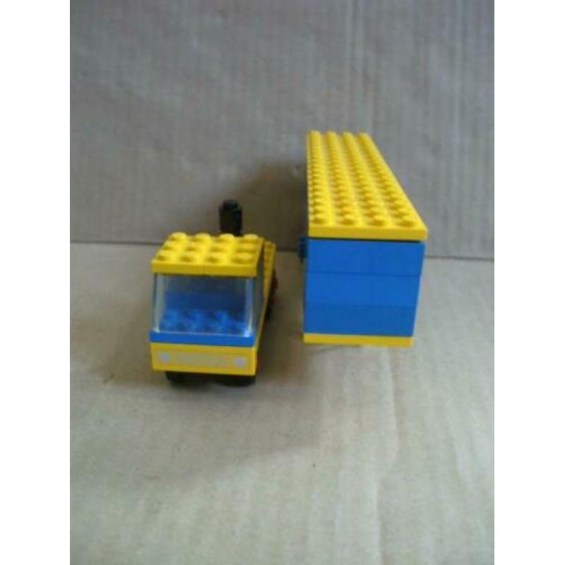 Lego set 694, trekker met trailer, vrachtauto met bouwboekje
