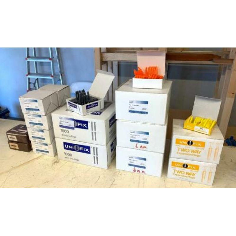 Unifix pluggen | meer dan 6500 stuks | diverse soorten/maten