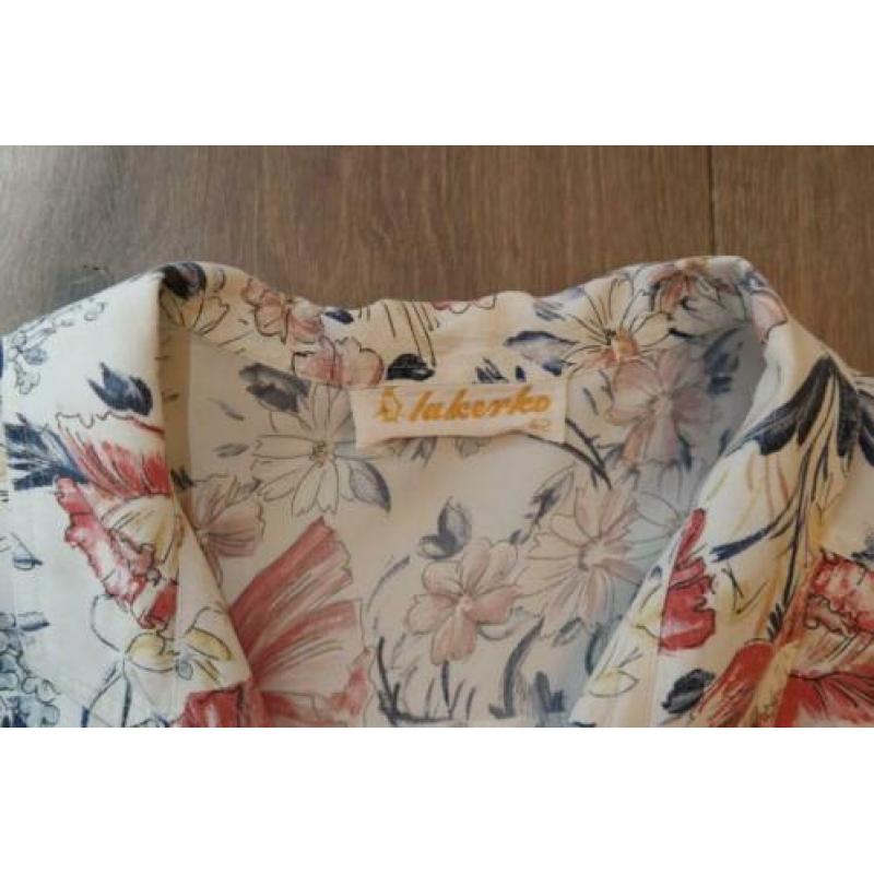 Gebloemd oversized blousje soepele viscose; La Kerko; Large