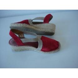 TONI PONS maat 43 rode espadrilles slingback`s sleehakken