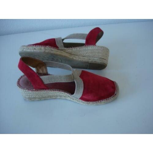 TONI PONS maat 43 rode espadrilles slingback`s sleehakken
