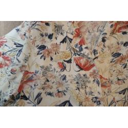 Gebloemd oversized blousje soepele viscose; La Kerko; Large
