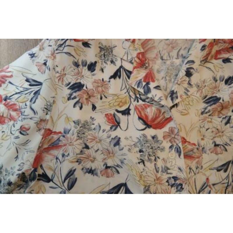 Gebloemd oversized blousje soepele viscose; La Kerko; Large