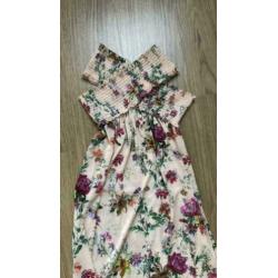 Zara maxi dress maxijurk lange jurk split zomer bloemen XS S