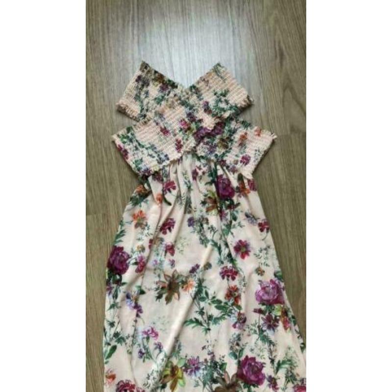 Zara maxi dress maxijurk lange jurk split zomer bloemen XS S
