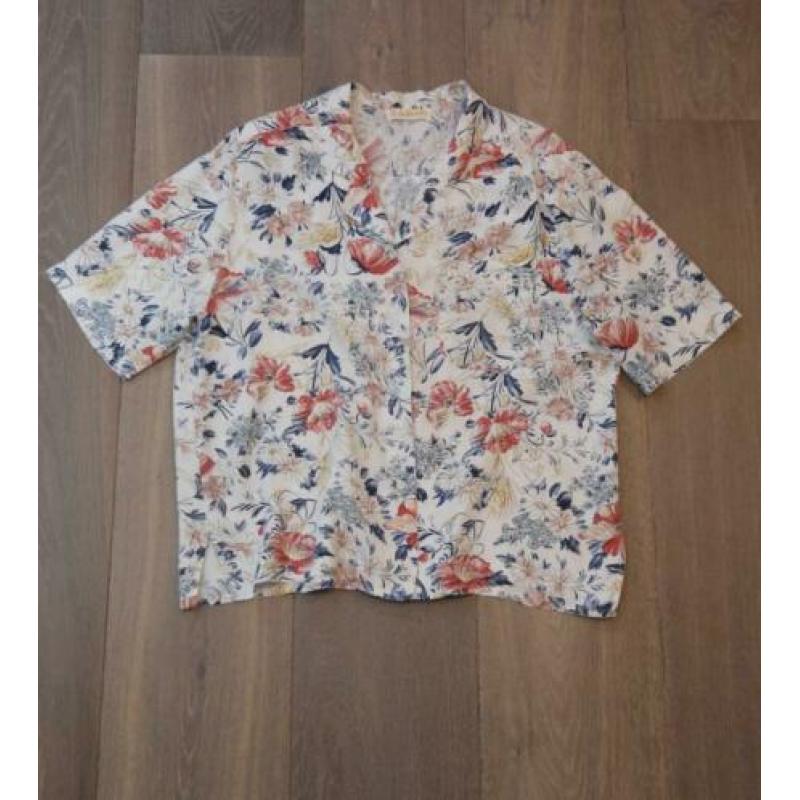 Gebloemd oversized blousje soepele viscose; La Kerko; Large