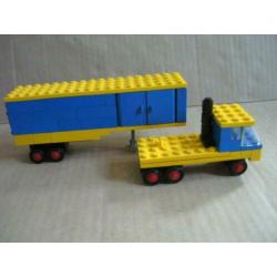 Lego set 694, trekker met trailer, vrachtauto met bouwboekje