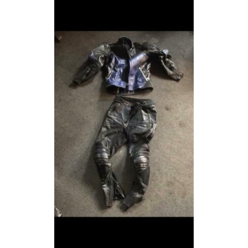 Leren motorpak te koop mt S/M