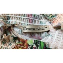 Zara maxi dress maxijurk lange jurk split zomer bloemen XS S