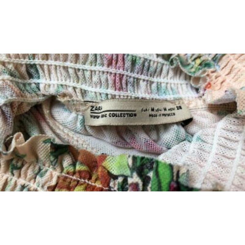 Zara maxi dress maxijurk lange jurk split zomer bloemen XS S