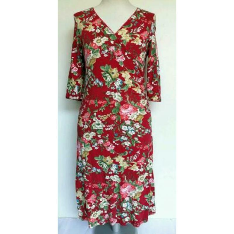 King Louie overslag Bloem print jurk M 38 Rood