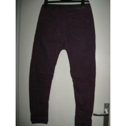 Diesel paarse Fayza relaxed boyfriend low waist, smalle pijp