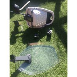 Yepp mini fietsstoeltje wit + windscherm en 2 adapters