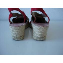 TONI PONS maat 43 rode espadrilles slingback`s sleehakken