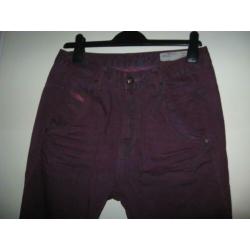Diesel paarse Fayza relaxed boyfriend low waist, smalle pijp