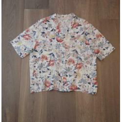 Gebloemd oversized blousje soepele viscose; La Kerko; Large