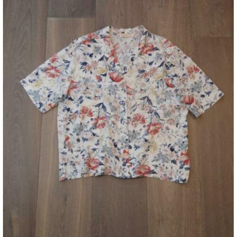 Gebloemd oversized blousje soepele viscose; La Kerko; Large